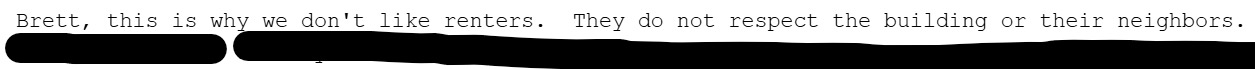 Upset landlord